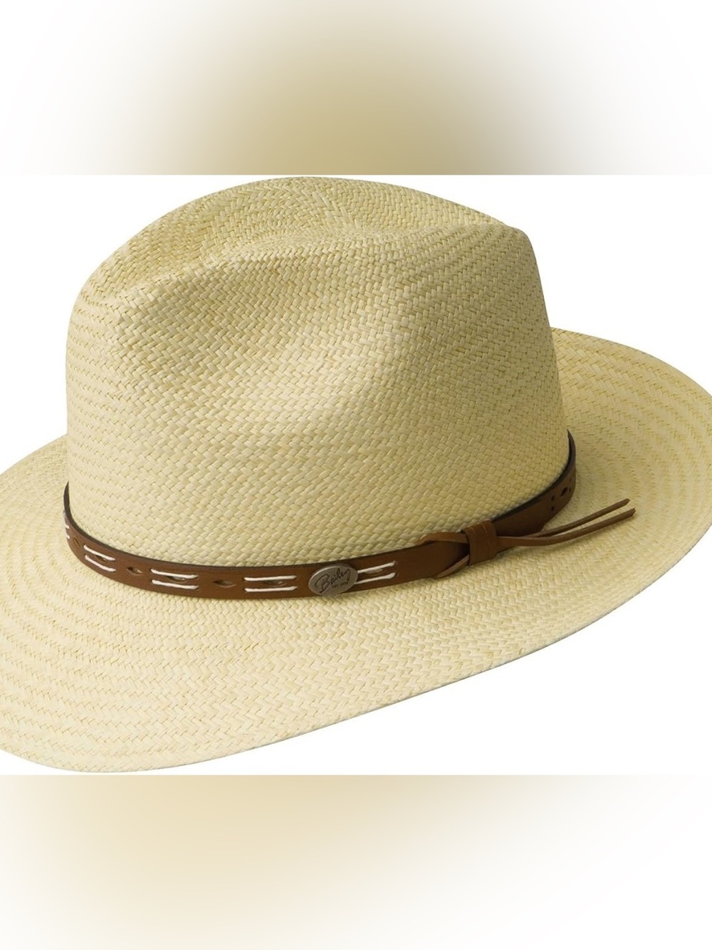 Bailey of Hollywood Genuine Panama Straw Fedora Hat Tan Wide Brim X-Large